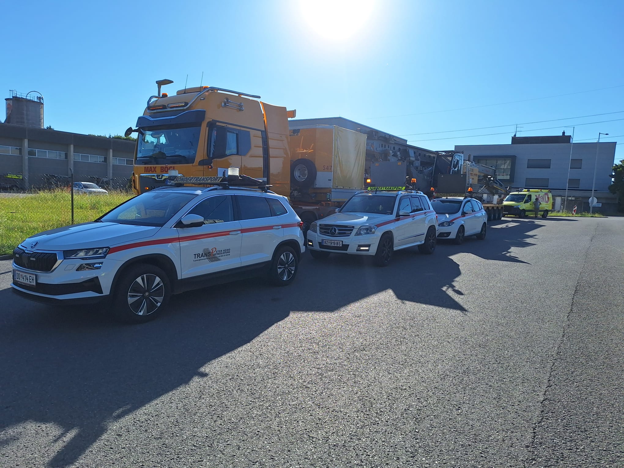 Begleitflotte im Einsatz